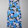 True Vintage Maxikleid Größe 34 36 Blau Weiß Blumen Floral 70er 60er V- Neck Shift Dress langes Kleid Sommerkleid Abendkleid Hippie Bild 5