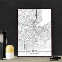 Stadtplan GENF - Just a Map I Digitaldruck Stadtkarte citymap City Poster Kunstdruck Stadt Karte Bild 1