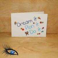 [2019-0348] Klappkarte Motivation "Dream - Plan - Do" - handgeschrieben Bild 1