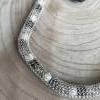 drahtgestrickte Halskette mit Perlen gefüllt Bild 2