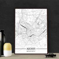 Stadtplan AACHEN - Just a Map I Digitaldruck Stadtkarte citymap City Poster Kunstdruck Stadt Karte Bild 1