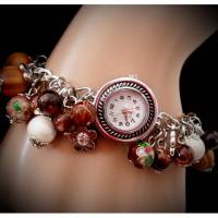 Armbanduhr, Bettel-Stil, Armband, Bettelarmband, Quarzuhr, Damenuhr, Uhr,UB5 Bild 1