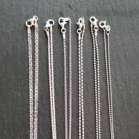 Sterling-Silberkette Collier in verschiedenen Längen und Mustern Bild 5