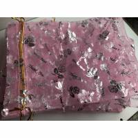 DIY: 8 x Organza-Säckchen rosa mit Zugband (18 x 14 cm / 16 x 12 cm) Bild 1
