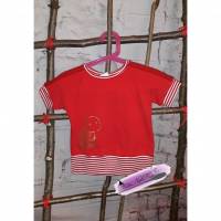T-Shirt Gr. 86 Jersey rot mit Plott Schildkröte von Muckkkreationen Bild 1