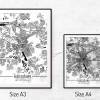 Stadtplan HANNOVER - Just a Map I Digitaldruck Stadtkarte citymap City Poster Kunstdruck Stadt Karte Bild 5
