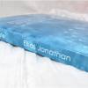personalisiertes Gästebuch zur Taufe für Jungen in Blau mit Pusteblumen auf Aquarell; ideal als Taufgeschenk Bild 4