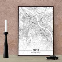 Stadtplan BONN - Just a Map I Digitaldruck Stadtkarte citymap City Poster Kunstdruck Stadt Karte Bild 1