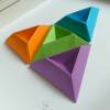 Tricone I // 3D-Wandbild aus Origami im Objektrahmen Bild 2