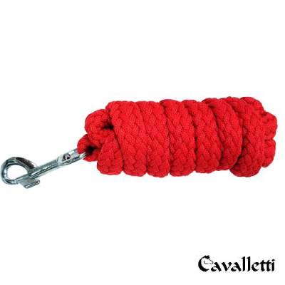 Führstrick, Anbindestrick rot silberfarbener Karabiner