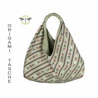 Origami-Tasche XXL Shopper Beutel japanische Einkaufstasche Bento-Bag Anker & Steuerrad maritim Bild 1