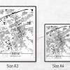 Stadtplan HERNE - Just a Map I Digitaldruck Stadtkarte citymap City Poster Kunstdruck Stadt Karte Bild 5