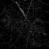 Stadtplan ARNSTADT - Just a Black Map I Digitaldruck Stadtkarte citymap City Poster Kunstdruck Stadt Karte Bild 2