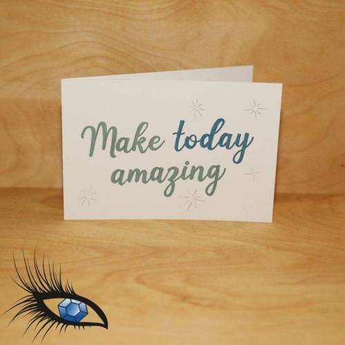 [2019-0372] Klappkarte Motivation "Make today amazing" - handgeschrieben