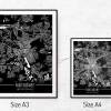 Stadtplan HANNOVER - Just a Black Map I Digitaldruck Stadtkarte citymap City Poster Kunstdruck Stadt Karte Bild 5