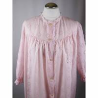 True Vintage Nachtkleid Rosa Größe M 38 Rose Lochstickerei Stickerei Nachthemd Rüschen Pastell Bild 1