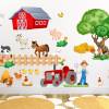 020 Wandtattoo Kinderzimmer Bauernhof niedliche Tiere Traktor Farm Kuh - in 6 Größen - niedliche Kinderzimmer Bild 3