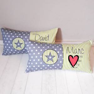 Erinnerungskissen mit allen Geburtsdaten, so lang wie das Baby zur Geburt, Geburtsgeschenk, Taufgeschenk, Babygeschenk