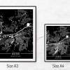 Stadtplan HAMM - Just a Black Map I Digitaldruck Stadtkarte citymap City Poster Kunstdruck Stadt Karte Bild 5