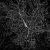 Stadtplan AUGSBURG - Just a Black Map I Digitaldruck Stadtkarte citymap City Poster Kunstdruck Stadt Karte Bild 2