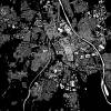 Stadtplan AUGSBURG - Just a Black Map I Digitaldruck Stadtkarte citymap City Poster Kunstdruck Stadt Karte Bild 3