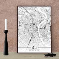 Stadtplan KÖLN - Just a Map I Digitaldruck Stadtkarte citymap City Poster Kunstdruck Stadt Karte Bild 1
