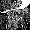 Stadtplan GENF - Just a Black Map I Digitaldruck Stadtkarte citymap City Poster Kunstdruck Stadt Karte Bild 3