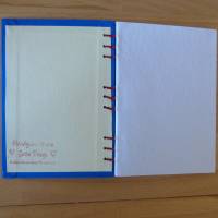 Notizbuch A6 - Webbild blau // Blankobuch // Geschenk // Erinnerungen // Freundschaft Bild 4