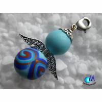 Schutzengel handmade Perlen ART 3455 blau-türkis-grün Bild 1