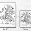 Stadtplan BOTTROP - Just a Map I Digitaldruck Stadtkarte citymap City Poster Kunstdruck Stadt Karte Bild 5