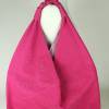Origami-Tasche XXL Shopper Beutel japanische Einkaufstasche Bento-Bag pink Denim Jeans Bild 6