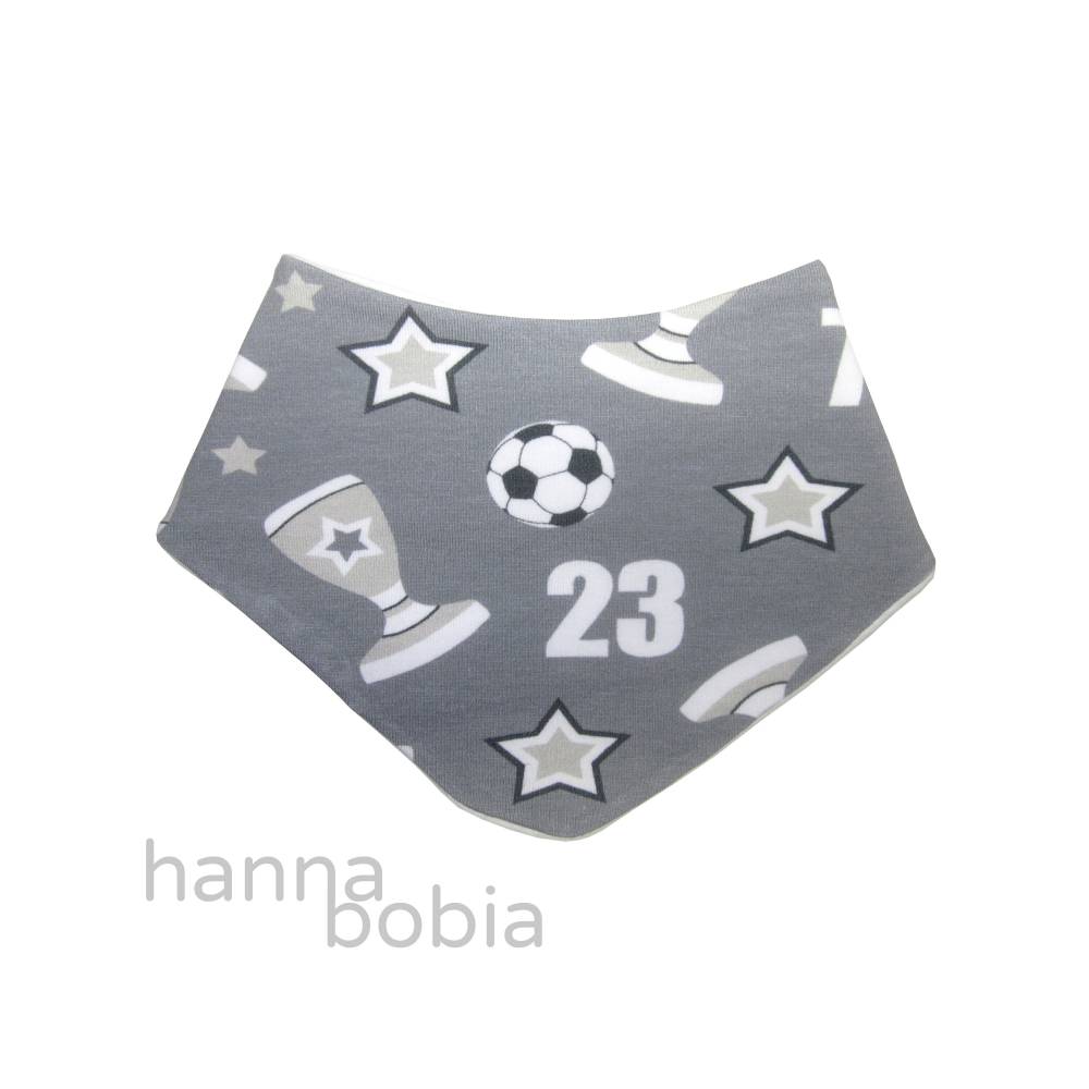 Baby-Halstuch, Dreieckstuch mit Fußballmotiven auf