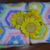 bunte Babydecke * african flower Muster * gehäkelt Wolle * granny square Bild 4
