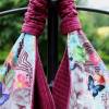 Origami-Tasche XXL Shopper Beutel japanische Einkaufstasche Bento-Bag Schmetterlinge pink Bild 2