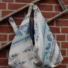 Origami-Tasche XXL Shopper Beutel japanische Einkaufstasche Bento-Bag blau gemustert Bild 2