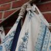 Origami-Tasche XXL Shopper Beutel japanische Einkaufstasche Bento-Bag blau gemustert Bild 4
