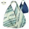 Origami-Tasche XXL Shopper Beutel japanische Einkaufstasche Bento-Bag blau gemustert Bild 7