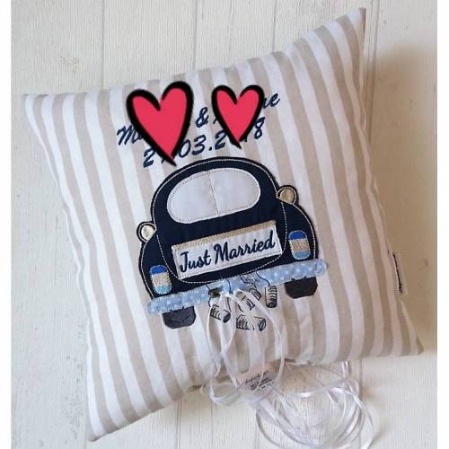 Hochzeitskissen in Wunschfarben, Geldgeschenk zur Hochzeit, Kissen personalisiert, Geschenkidee zur Hochzeit