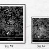 Stadtplan ESSEN - Just a Black Map I Digitaldruck Stadtkarte citymap City Poster Kunstdruck Stadt Karte Bild 5