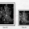 Stadtplan GÖTTINGEN - Just a Black Map I Digitaldruck Stadtkarte citymap City Poster Kunstdruck Stadt Karte Bild 5