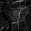 Stadtplan DUISBURG - Just a Black Map I Digitaldruck Stadtkarte citymap City Poster Kunstdruck Stadt Karte Bild 2