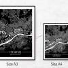 Stadtplan FRANKFURT - Just a Black Map I Digitaldruck Stadtkarte citymap City Poster Kunstdruck Stadt Karte Bild 5
