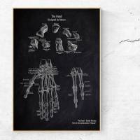 The Hand No. 2 - Patent-Style - Anatomie-Poster Bild 1