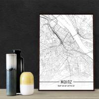 Stadtplan MAINZ - Just a Map I Digitaldruck Stadtkarte citymap City Poster Kunstdruck Stadt Karte Bild 1