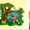070 Wandtattoo Das Dschungelbuch Mogli Balu Shir Khan Bagkira Kaa - in 3 Größen - niedliche Kinderzimmer Sticker Bild 4