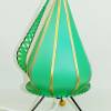 50er Jahre DDR Rockabilly Tischlampe Leuchte Tripod Dreibein Nachtlicht Kunststoff mid century grün schrill vintage Bild 2