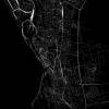 Stadtplan BREMERHAVEN - Just a Black Map I Digitaldruck Stadtkarte citymap City Poster Kunstdruck Stadt Karte Bild 2