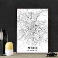 Stadtplan MOSKAU - Just a Map I Digitaldruck Stadtkarte citymap City Poster Kunstdruck Stadt Karte Bild 1