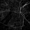 Stadtplan HALLE - Just a Black Map I Digitaldruck Stadtkarte citymap City Poster Kunstdruck Stadt Karte Bild 2