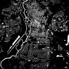 Stadtplan HALLE - Just a Black Map I Digitaldruck Stadtkarte citymap City Poster Kunstdruck Stadt Karte Bild 3